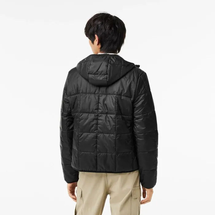 Jackets and Coats Men Lacoste Men039s Waterproof Padded Hood Puffer Jacket Black C31