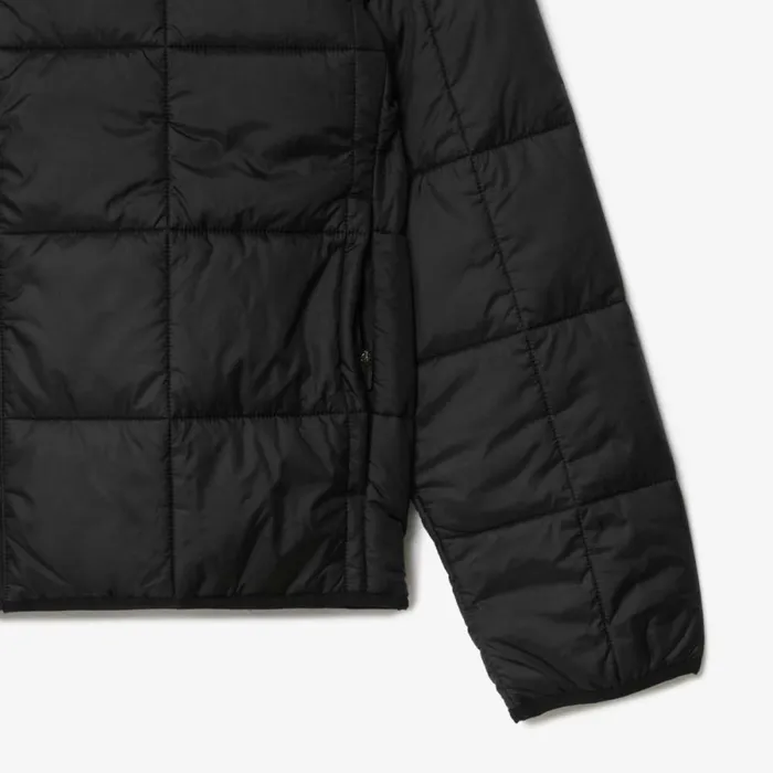 Jackets and Coats Men Lacoste Men039s Waterproof Padded Hood Puffer Jacket Black C31