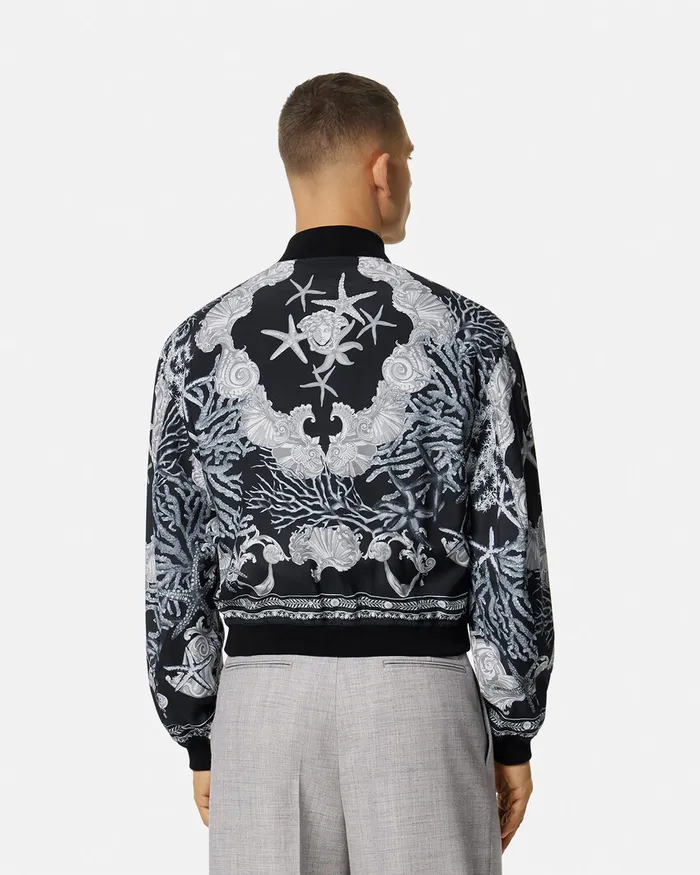Jackets and Coats Men Versace Barocco Sea Reversible Jacket Blackprint