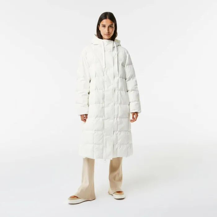 Jackets and Coats MenWomen Lacoste Women039s WaterRepellent Long Jacket White 70v Jackets and Coats MenWomen Lacoste Women039s WaterRepellent Long Jacket White 70v
