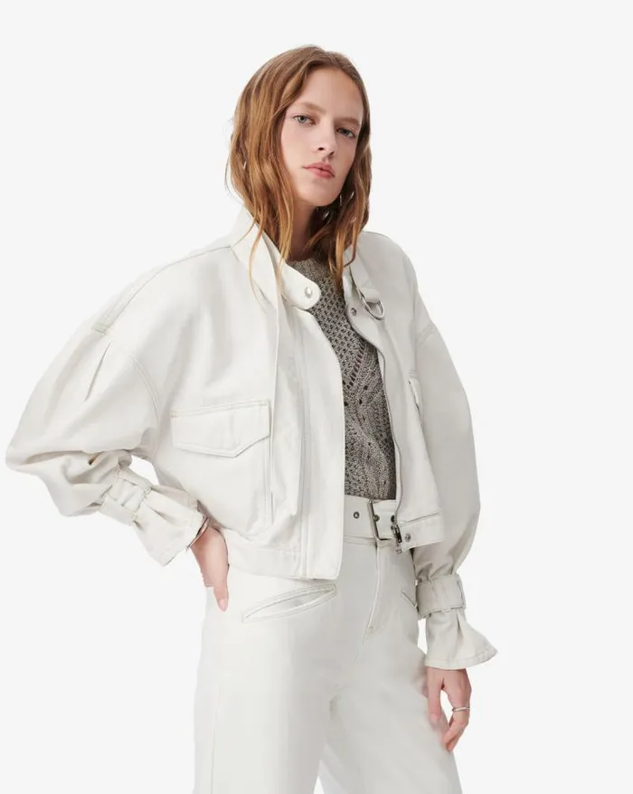 Jackets and Coats Women IRO DAMARIO HIGHCOLLARED DENIM JACKET