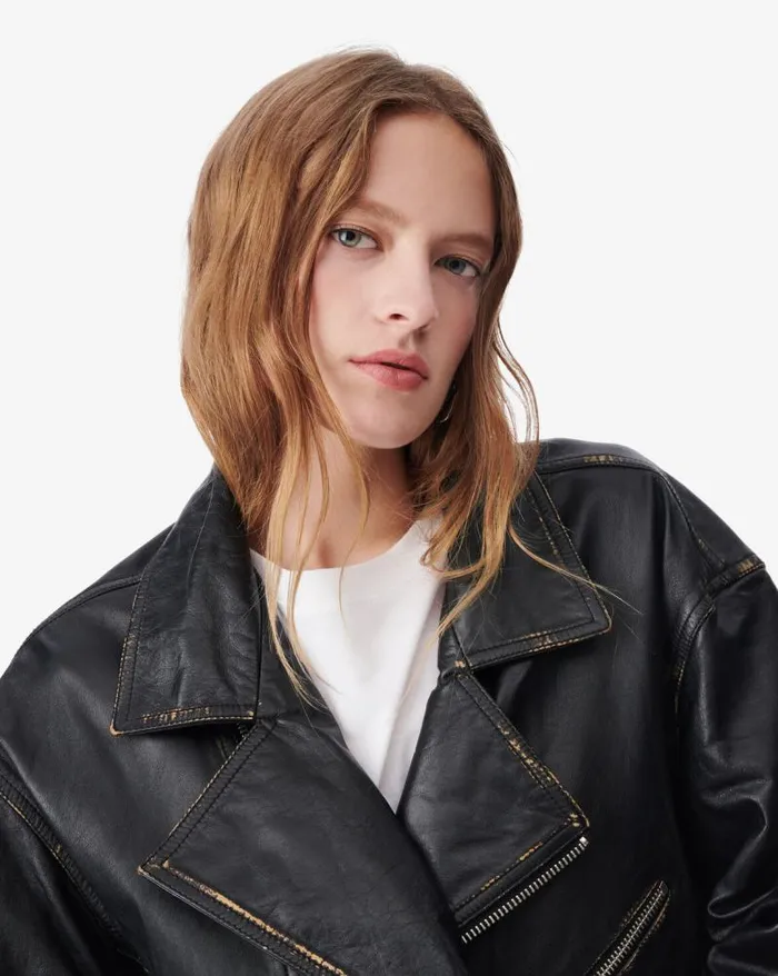 Jackets and Coats Women IRO DYLAN OVERSIZED LEATHER JACKET