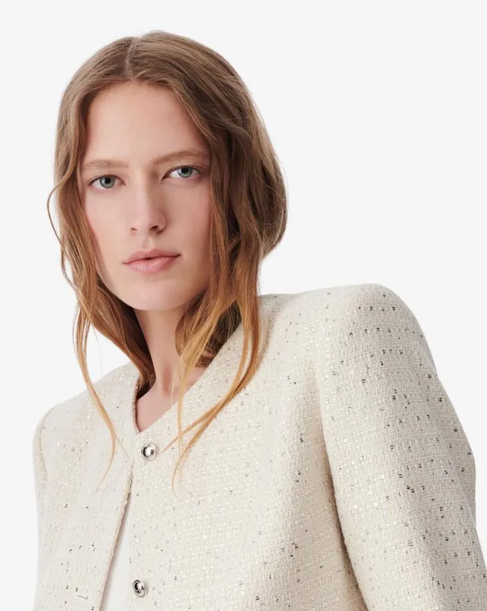 Jackets and Coats Women IRO QARANNE CROPPED TWEED JACKET