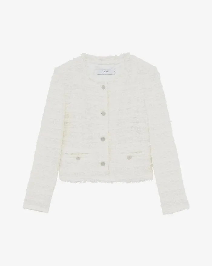 Jackets and Coats Women IRO RACELI FRINGED TWEED JACKET