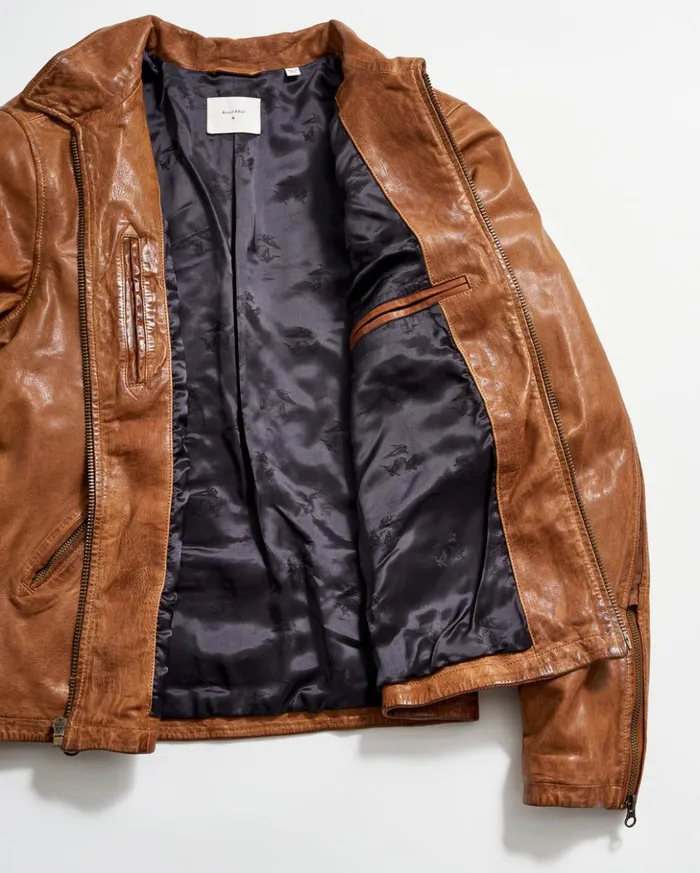 Jackets and Outerwear Men Billy Reid Blake Jacket Saddle
