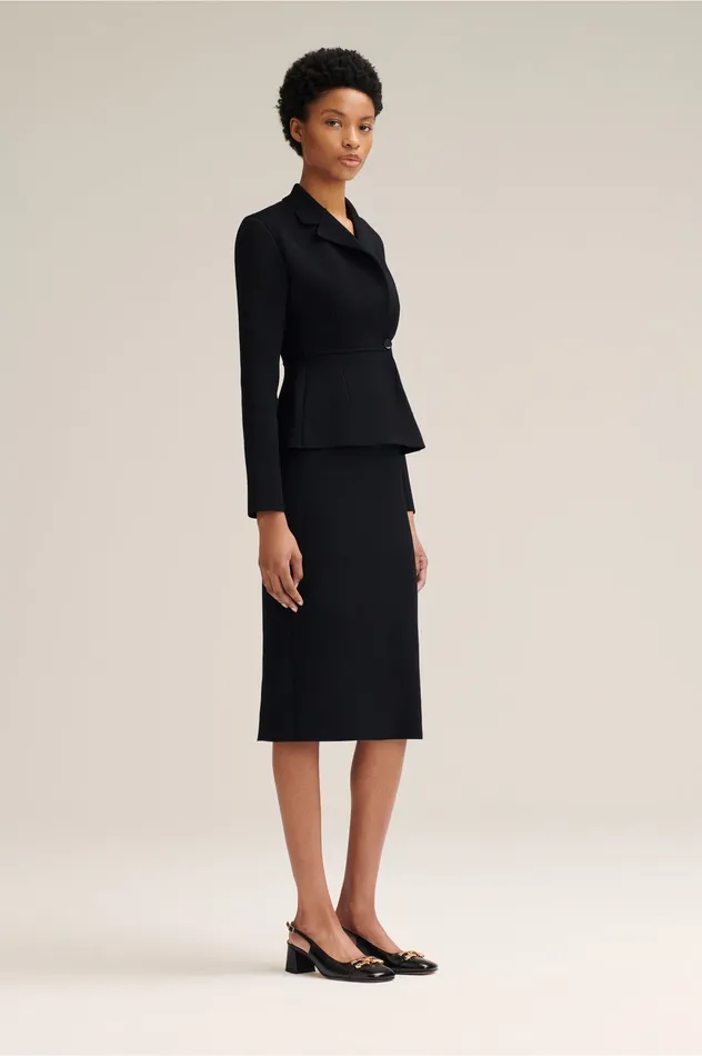 Jackets CREPE KNIT TAILORED JACKET BLACK Scanlan Theodore Women Jackets CREPE KNIT TAILORED JACKET BLACK Scanlan Theodore Women