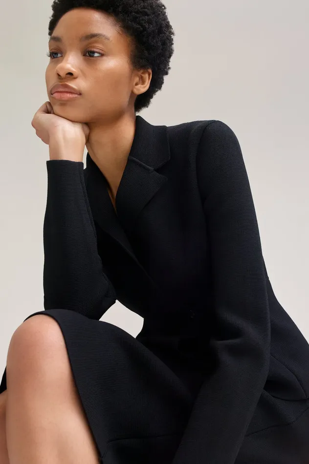 Jackets CREPE KNIT TAILORED JACKET BLACK Scanlan Theodore Women Jackets CREPE KNIT TAILORED JACKET BLACK Scanlan Theodore Women