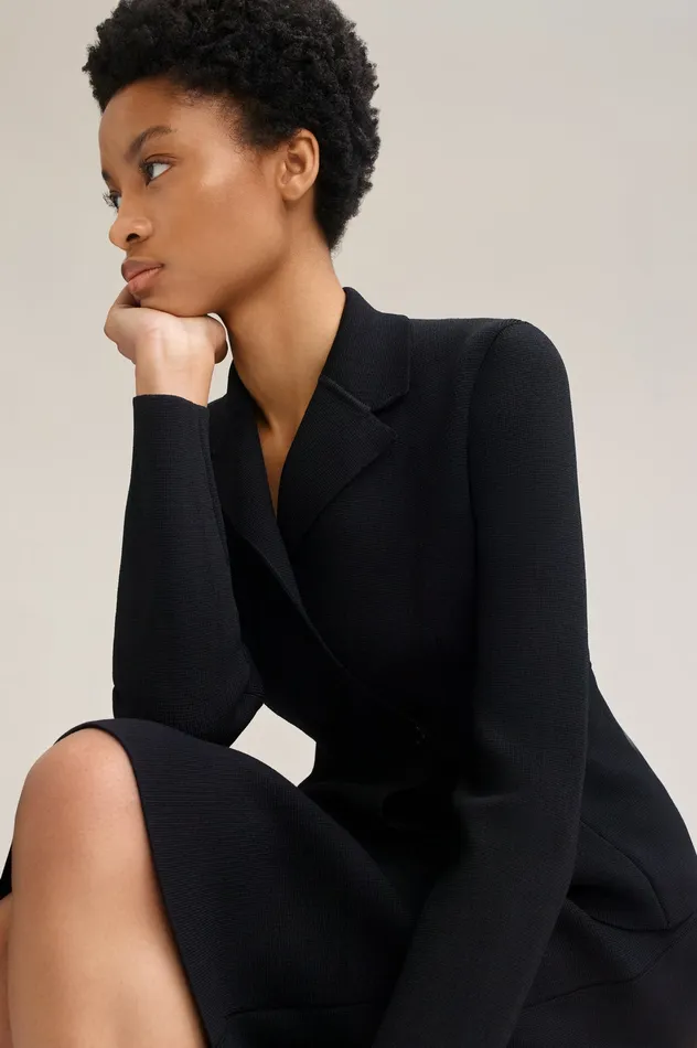 Jackets CREPE KNIT TAILORED JACKET BLACK Scanlan Theodore Women Jackets CREPE KNIT TAILORED JACKET BLACK Scanlan Theodore Women