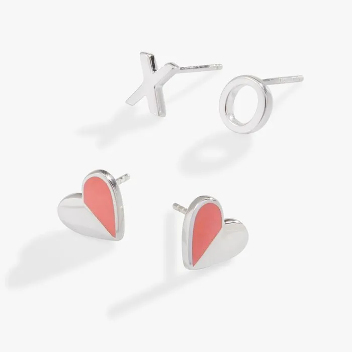 Jewelry Sets Women Alex And Ani Heart 039Xo039 Stud Earrings Set Of 2 Silver