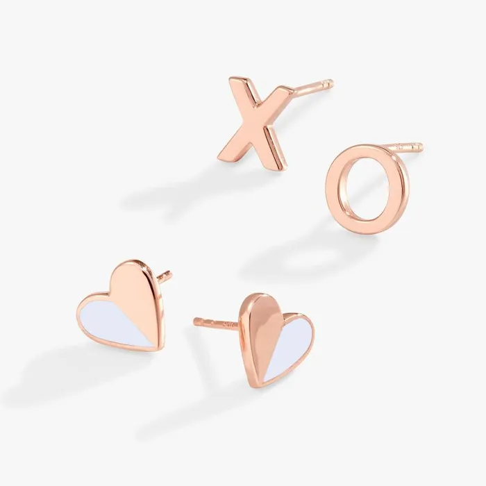 Jewelry Sets Women Alex And Ani Heart 039Xo039 Stud Earrings Set Of 2 Silver