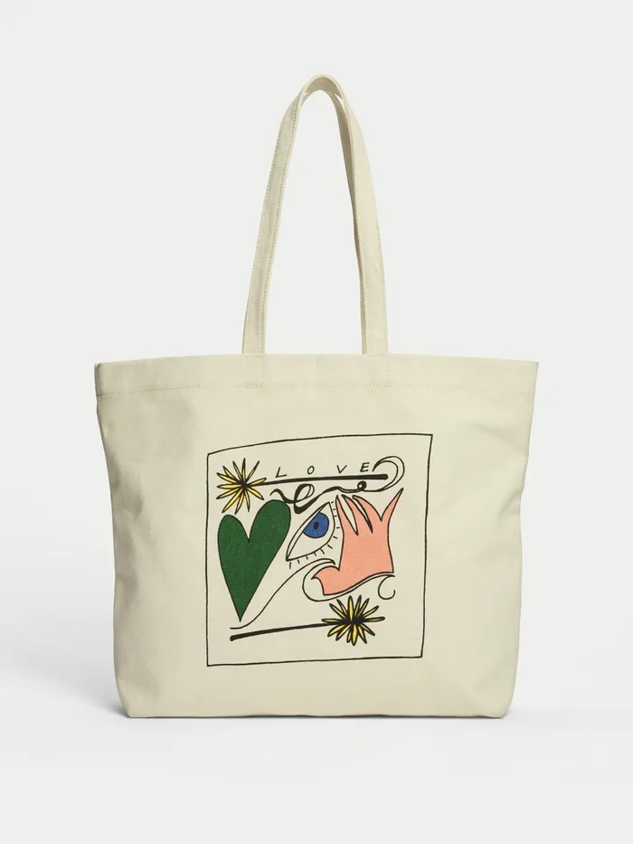 Jigsaw Bags and Clutches Women Dandelion Canvas Tote Bag Cream