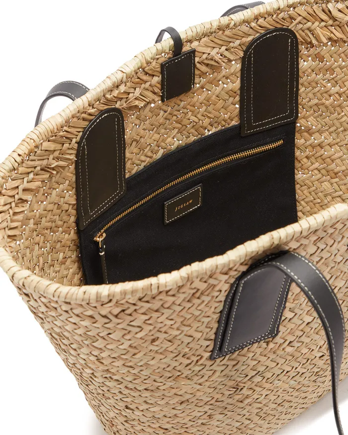 Jigsaw Bags and Clutches Women Xl Chiltern Straw Bag Black