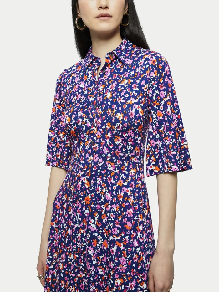 Jigsaw Dresses and Jumpsuits Women Abstract Floral Shirt Dress Multi