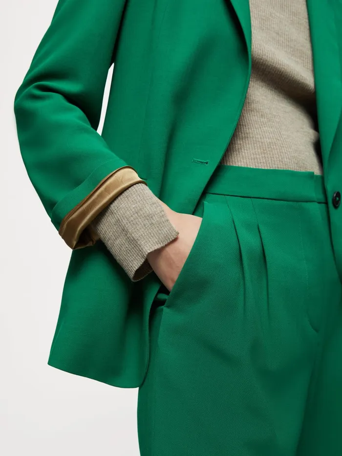 Jigsaw Jackets Women Gibson Fluid Twill Blazer Green