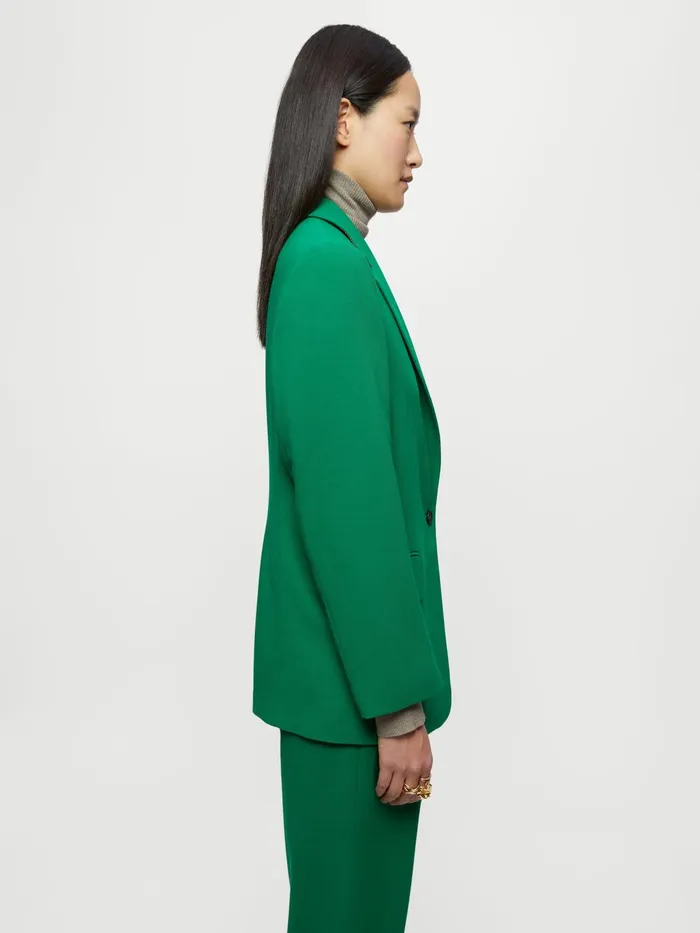 Jigsaw Jackets Women Gibson Fluid Twill Blazer Green