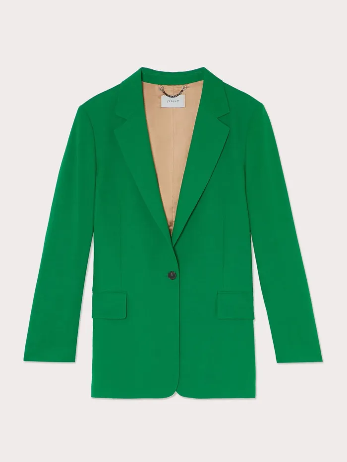 Jigsaw Jackets Women Gibson Fluid Twill Blazer Green