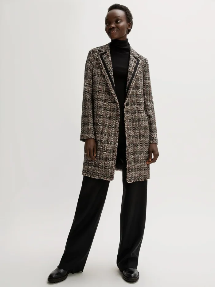 Jigsaw Jackets Women Italian Boucle Column Coat Pink