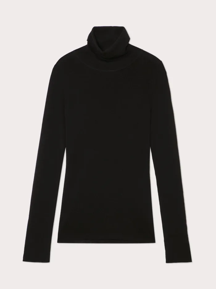 Jigsaw Knitwear and Cashmere Women Cromer Silk Cotton Polo Jumper Black