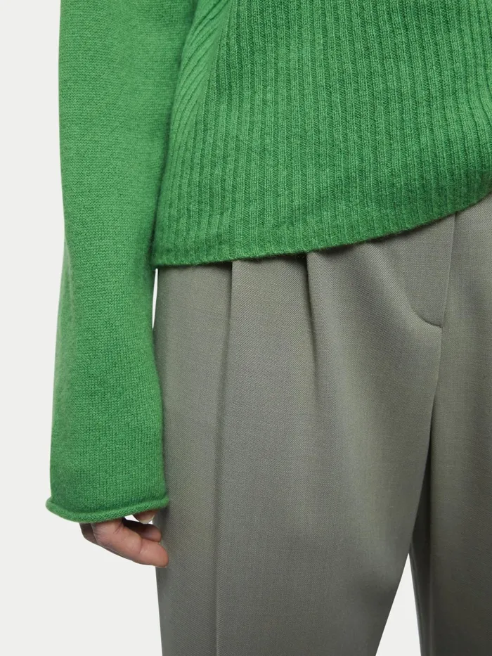 Jigsaw Knitwear and Cashmere Women Merino Cashmere Crew Jumper Green