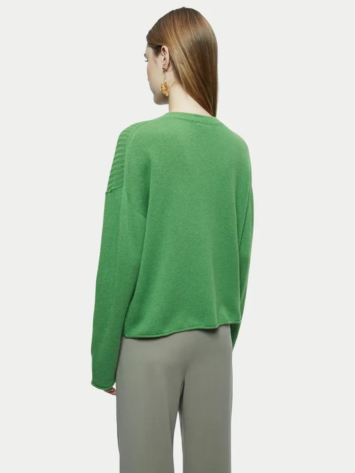 Jigsaw Knitwear and Cashmere Women Merino Cashmere Crew Jumper Green