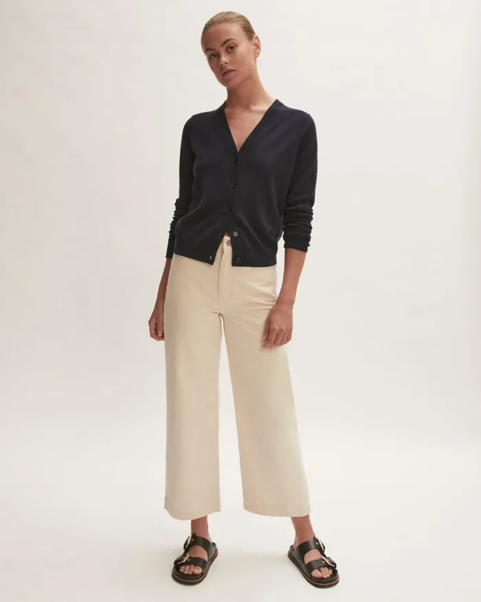 Jigsaw Knitwear and Cashmere Women Merino V Neck Cardigan Blue