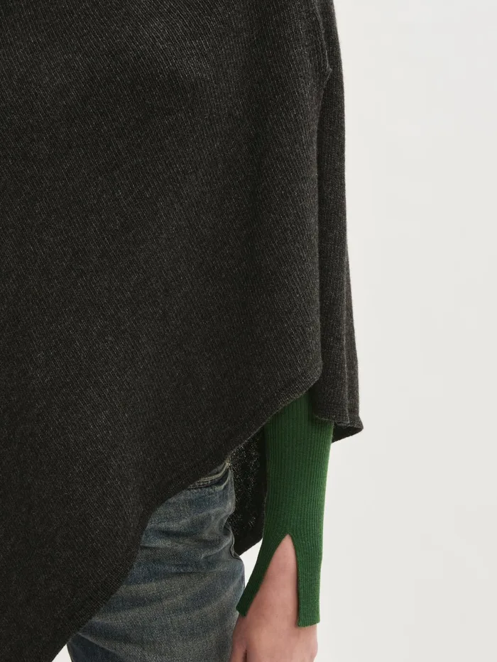Jigsaw Ponchos and Scarves Women Open Poncho Wool Cashmere Grey
