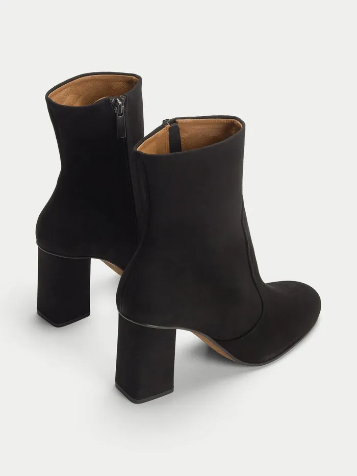 Jigsaw Shoes and Sandals Women April Suede Heeled Boot Black