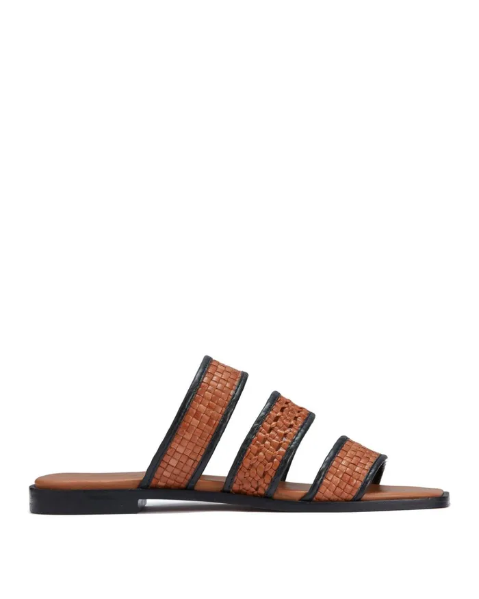 Jigsaw Shoes and Sandals Women Dion Woven Leather Slider Cream