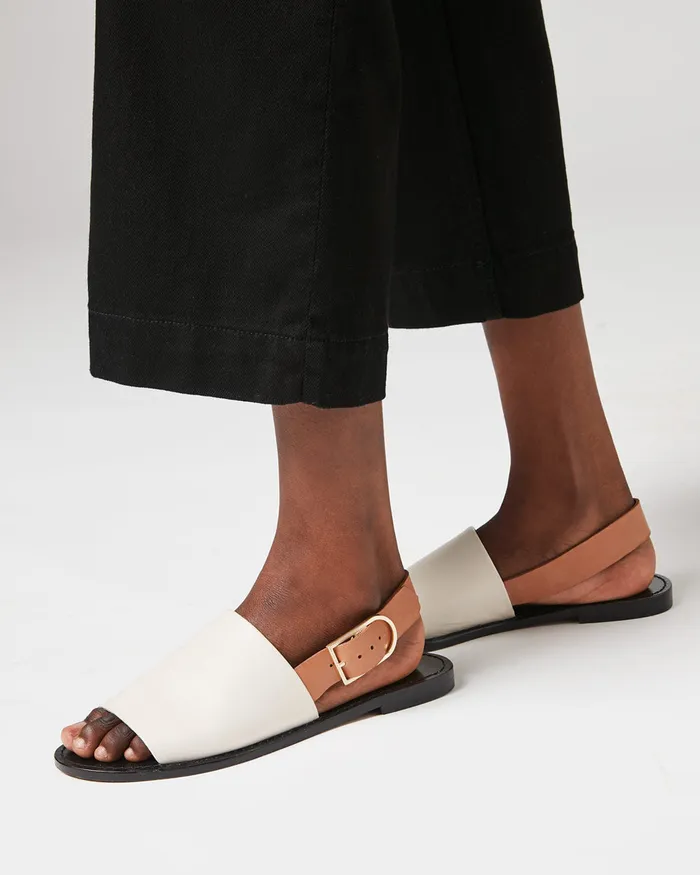 Jigsaw Shoes and Sandals Women Jada High Vamp Leather Sandal Cream