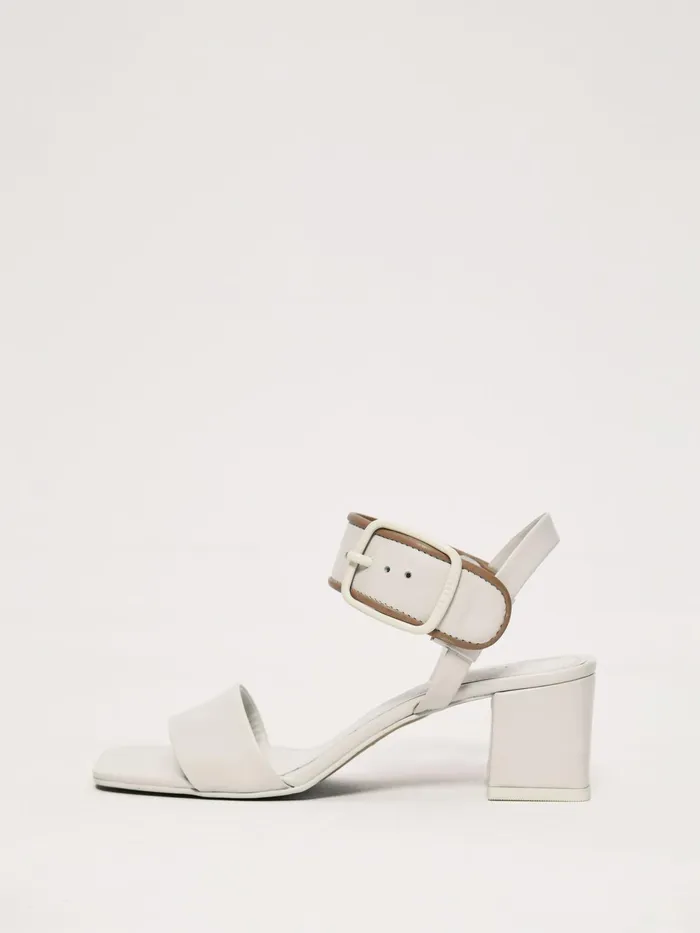 Jigsaw Shoes and Sandals Women Maybell Leather Heeled Sandal White