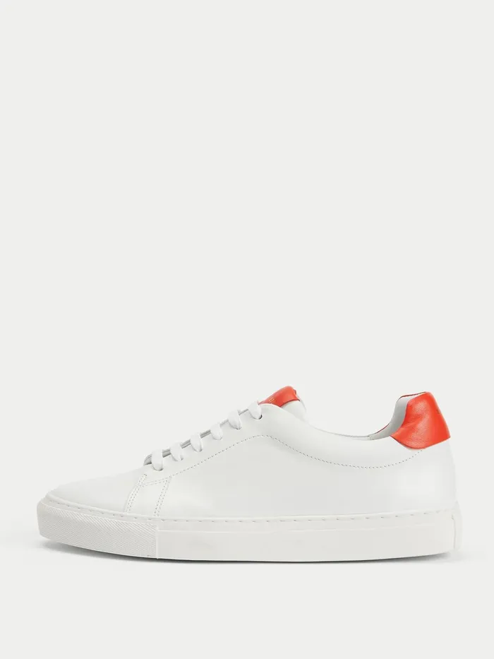 Jigsaw Shoes and Sandals Women Miah Leather Trainer Red