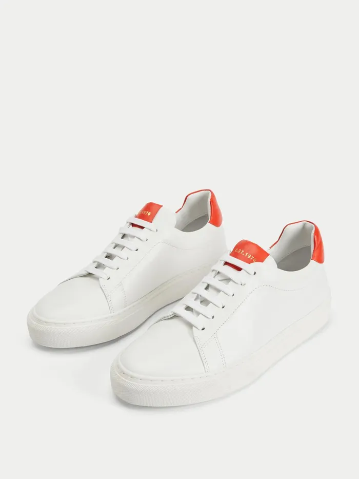 Jigsaw Shoes and Sandals Women Miah Leather Trainer Red