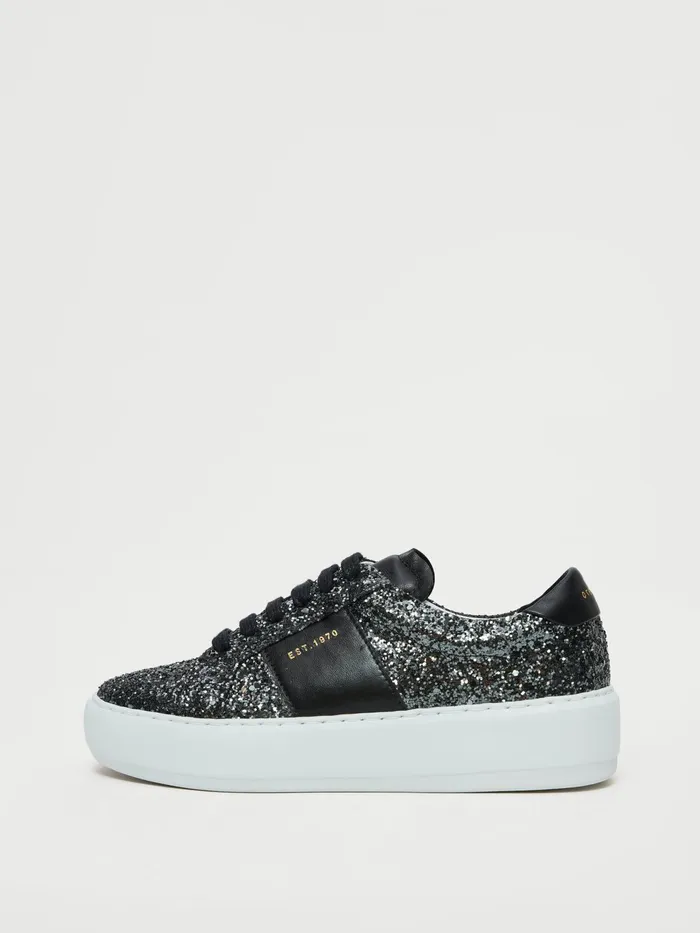 Jigsaw Shoes and Sandals Women Riva Glitter Trainer Black