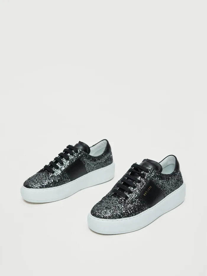 Jigsaw Shoes and Sandals Women Riva Glitter Trainer Black