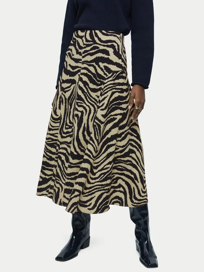 Jigsaw Skirts Women Zebra Ikat Midi Skirt Green