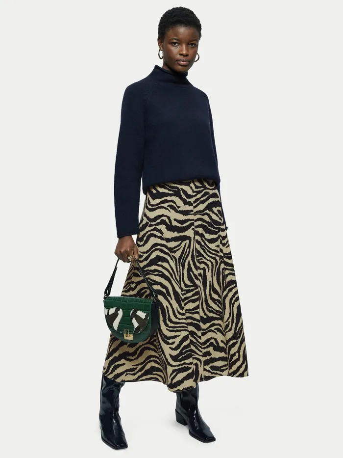 Jigsaw Skirts Women Zebra Ikat Midi Skirt Green
