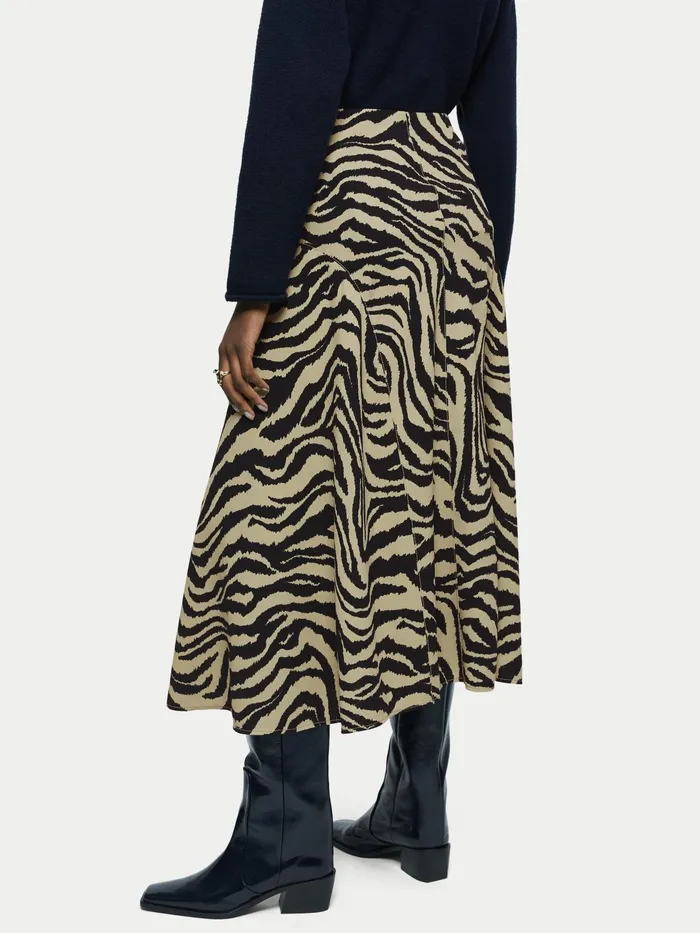 Jigsaw Skirts Women Zebra Ikat Midi Skirt Green