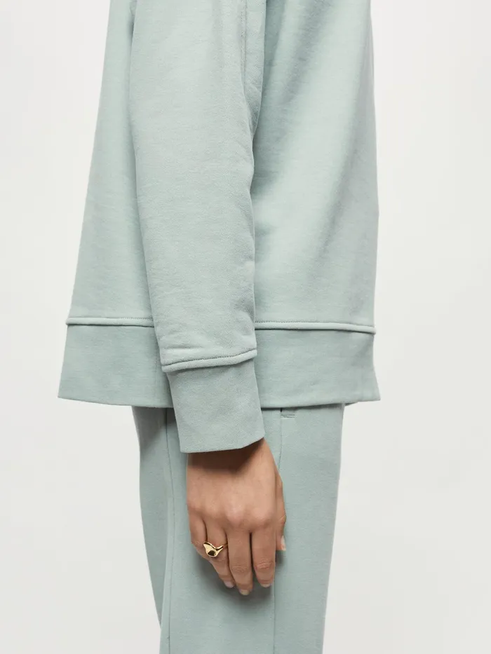 Jigsaw Tshirts Women Cotton Boyfriend Sweatshirt Green