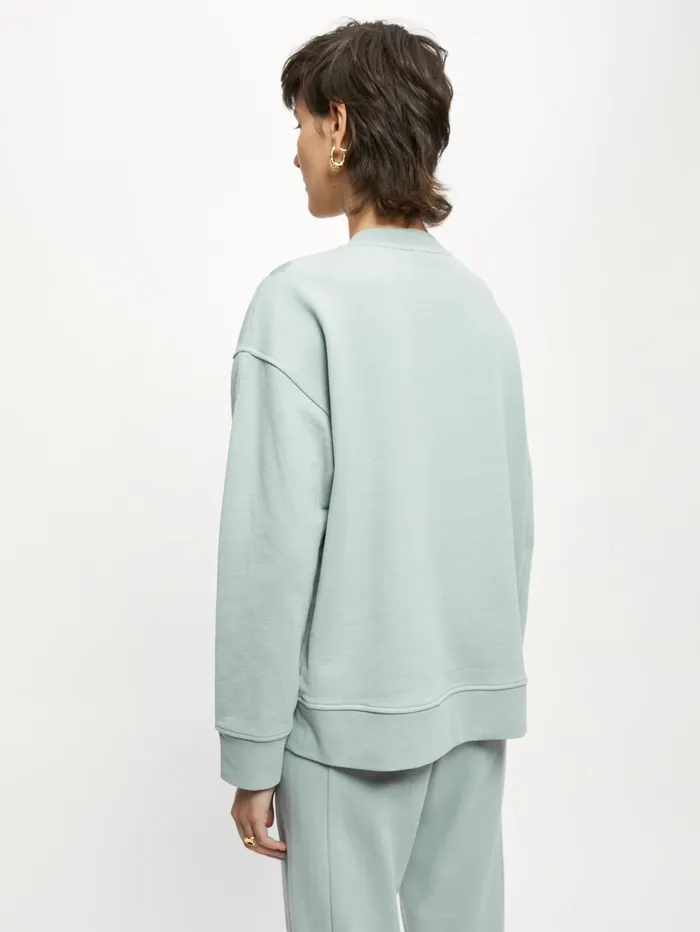 Jigsaw Tshirts Women Cotton Boyfriend Sweatshirt Green
