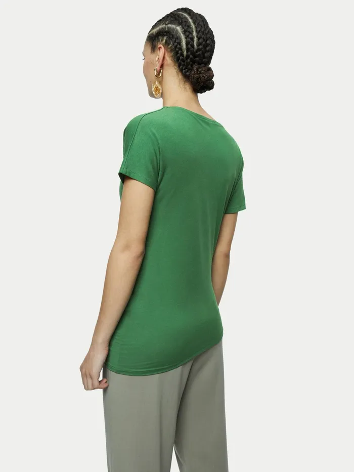 Jigsaw Tshirts Women Cowl Neck Tee Green