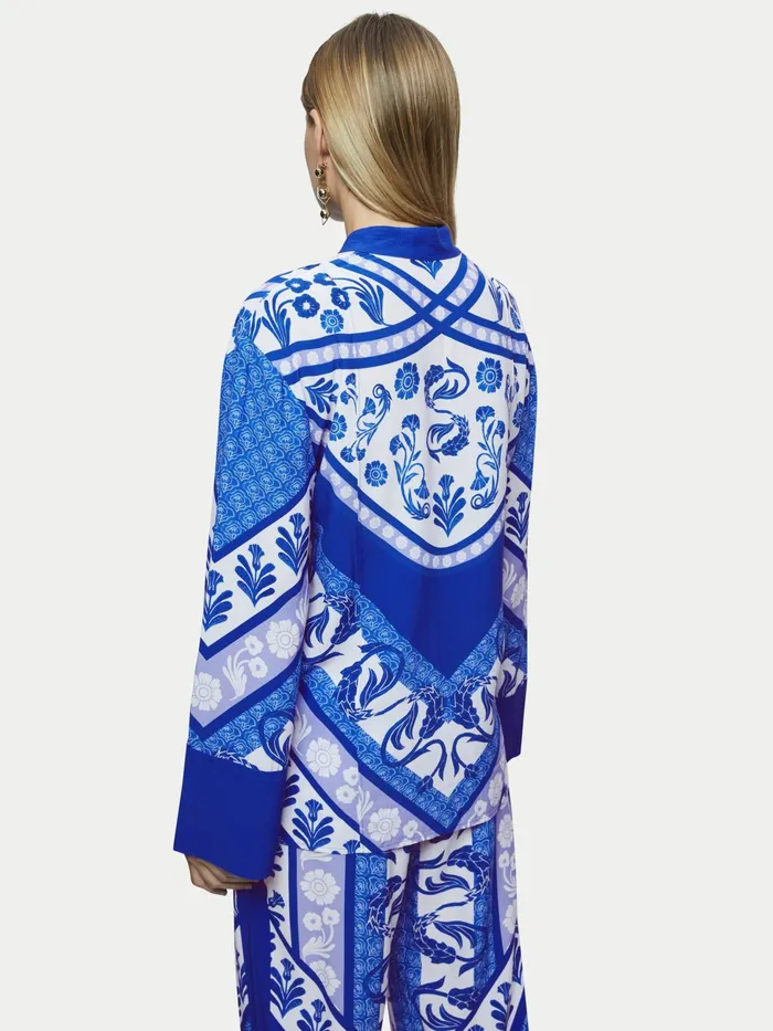 Jigsaw Tops Women Santorini Long Sleeve Top Blue