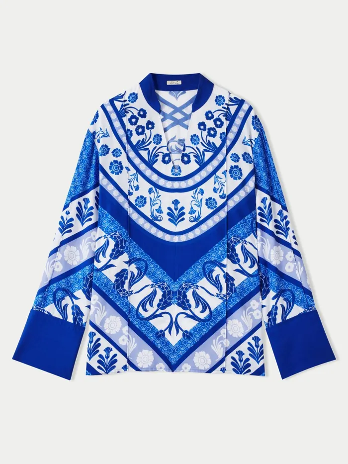 Jigsaw Tops Women Santorini Long Sleeve Top Blue
