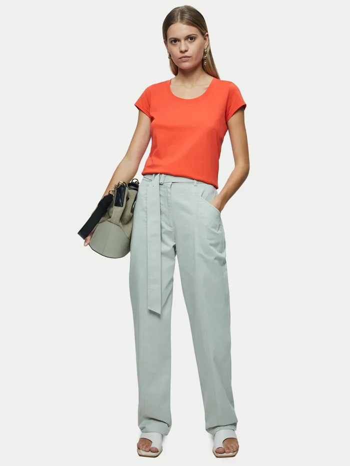 Jigsaw Tops Women Supima Short Sleeve TShirt Orange