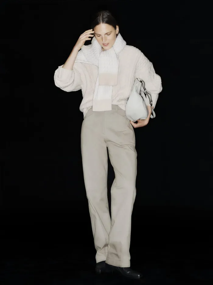 Jigsaw Trousers Women Blake Brushed Wool Trouser Cream