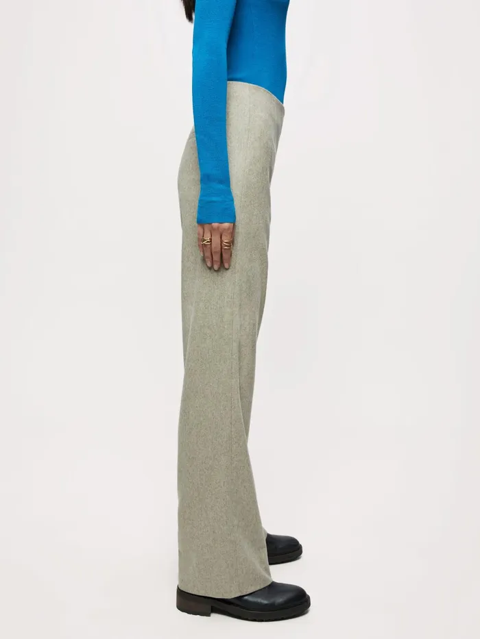 Jigsaw Trousers Women Blake Brushed Wool Trouser Cream