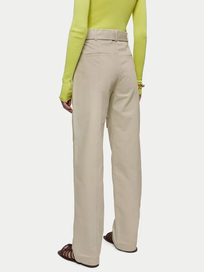 Jigsaw Trousers Women Cotton Hemp Hatton Trouser Grey