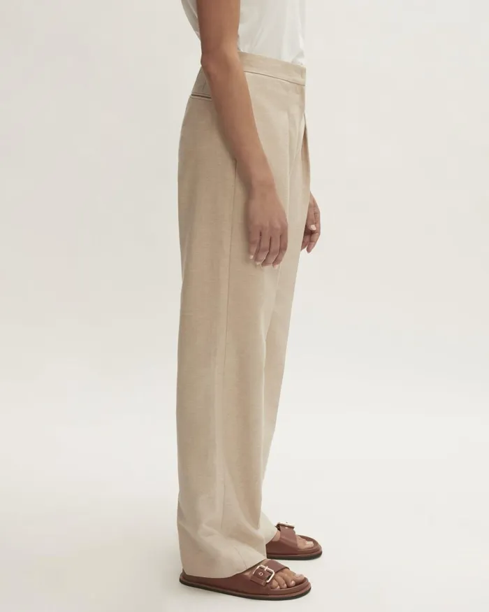 Jigsaw Trousers Women Cotton Melange Helena Trouser Cream