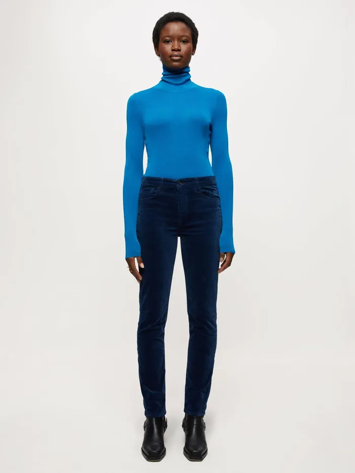 Jigsaw Trousers Women Hayne Slim Velvet Jean Blue