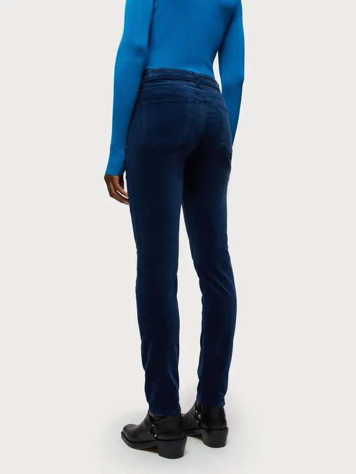 Jigsaw Trousers Women Hayne Slim Velvet Jean Blue