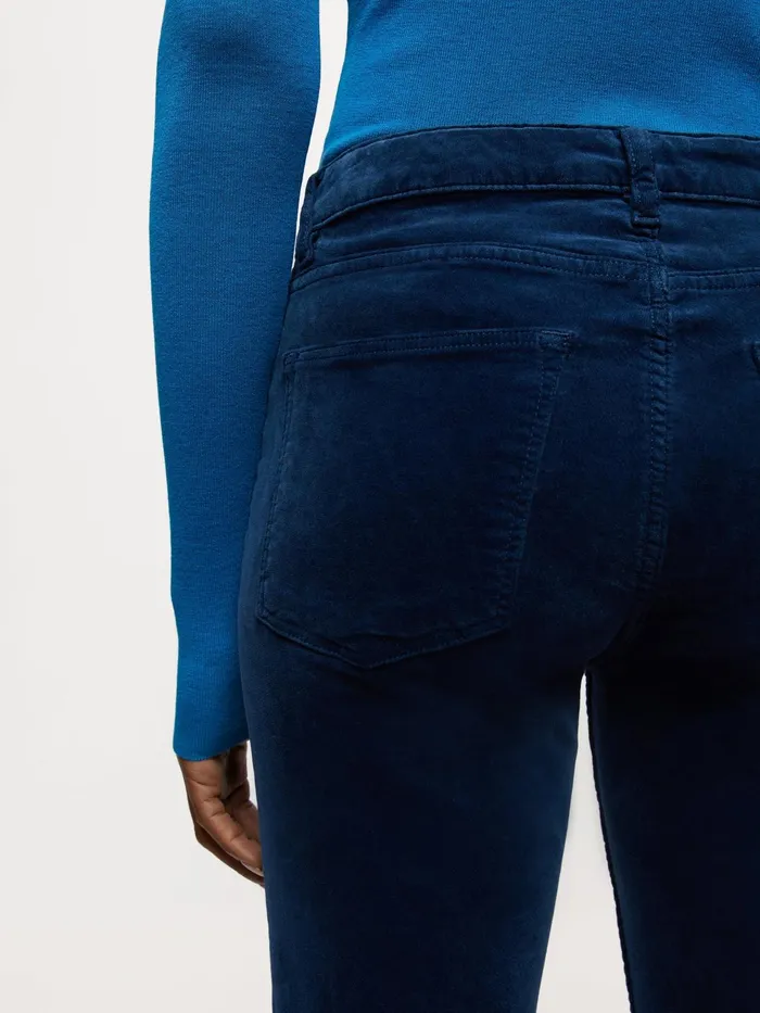 Jigsaw Trousers Women Hayne Slim Velvet Jean Blue